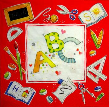 025 Schule - 3-lagig (rot) - Home Fashion